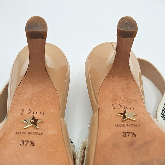 Dior Beige Slingback Pumps with Dust Bag - Picture 3 of 14
